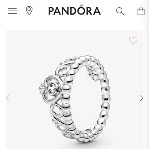 PRINCESS TIARA CROWN PANDORA RING